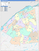 St. Lawrence Wall Map Color Cast Style